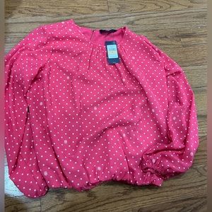 Pink polka dot Tommy Hilfiger Shirt 👚